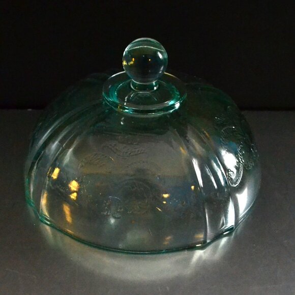 Vintage Indiana Glass Covered Dish Federal Glass Rep Madrid Pattern Serveware - Picture 7 of 8